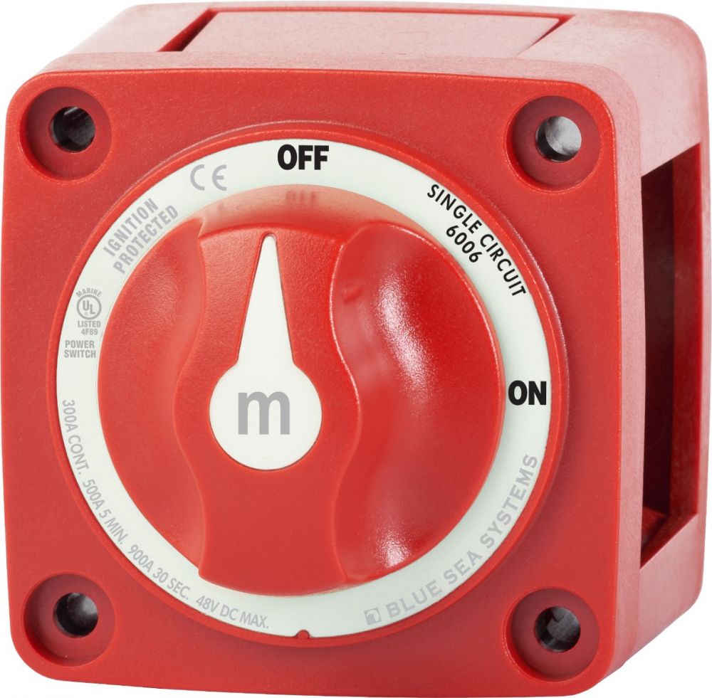 Blue Sea Heavy Duty Red Battery Cut Off Isolator Switch For A Single Battery